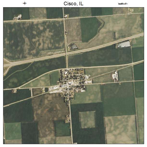 Cisco, IL air photo map