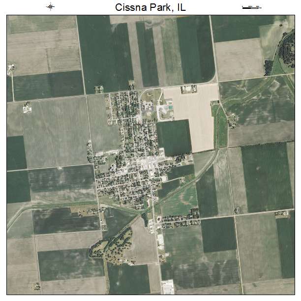 Cissna Park, IL air photo map