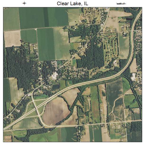 Clear Lake, IL air photo map