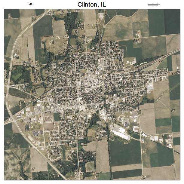 Clinton, IL air photo map