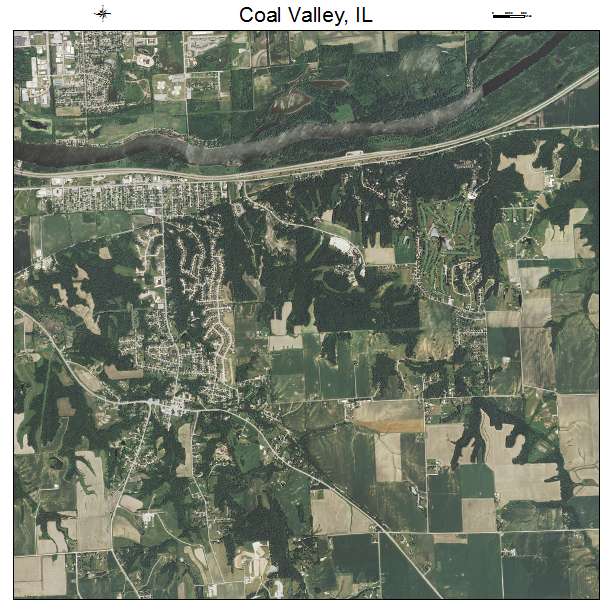 Coal Valley, IL air photo map