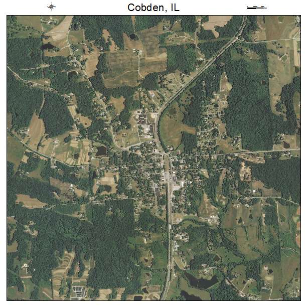Cobden, IL air photo map