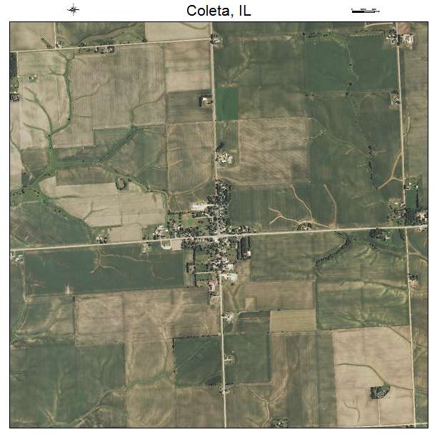 Coleta, IL air photo map