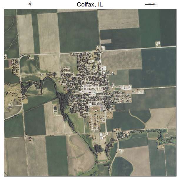 Colfax, IL air photo map