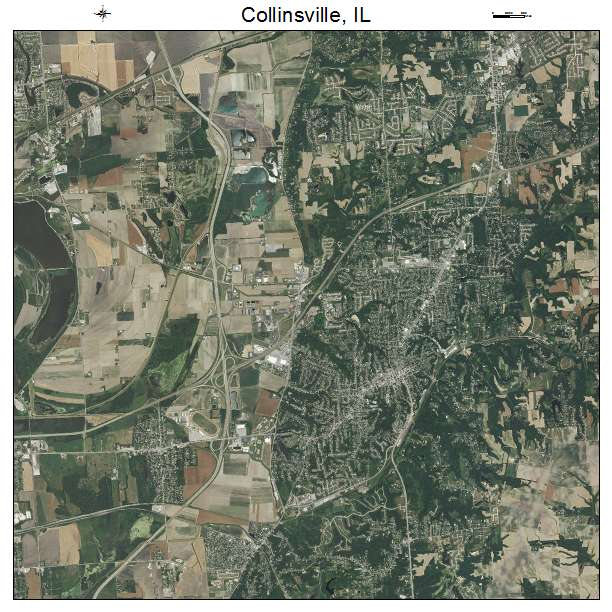 Collinsville, IL air photo map