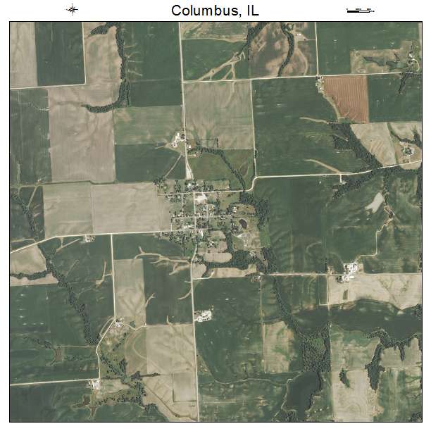 Columbus, IL air photo map