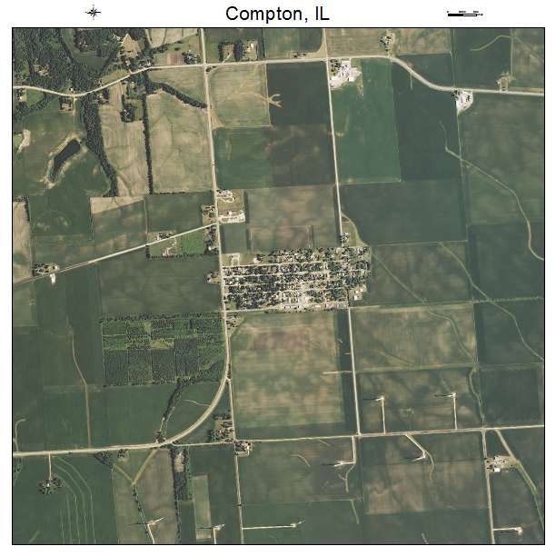 Compton, IL air photo map