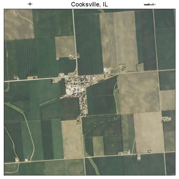 Cooksville, IL air photo map