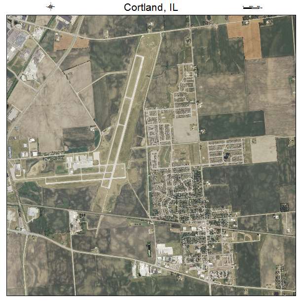 Cortland, IL air photo map