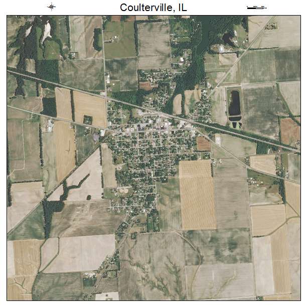 Coulterville, IL air photo map