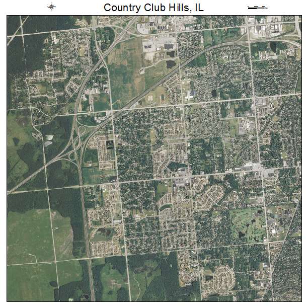Country Club Hills, IL air photo map