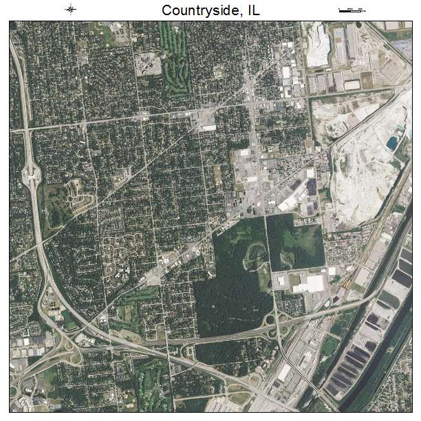 Countryside, IL air photo map