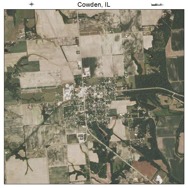 Cowden, IL air photo map