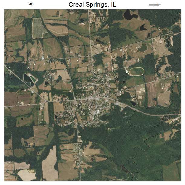 Creal Springs, IL air photo map