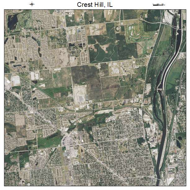 Crest Hill, IL air photo map