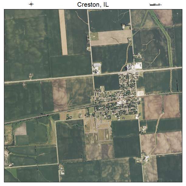 Creston, IL air photo map