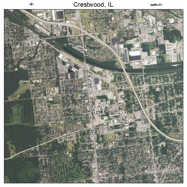 Crestwood, IL air photo map