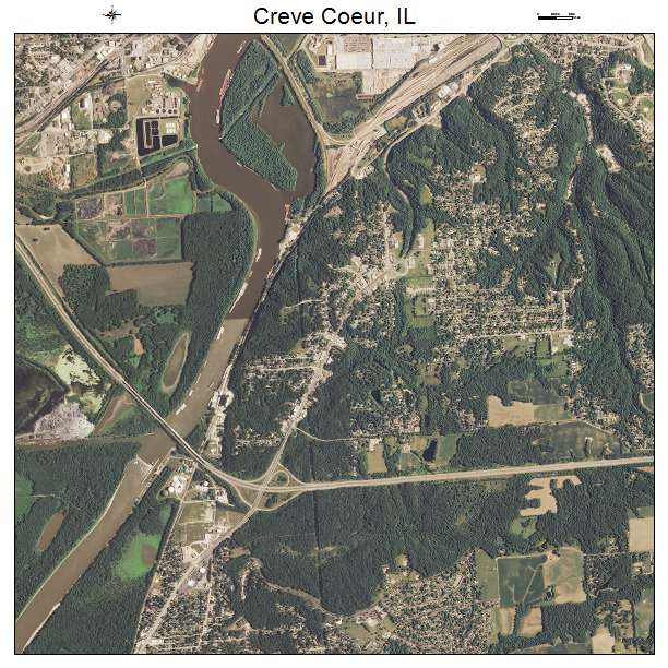 Creve Coeur, IL air photo map