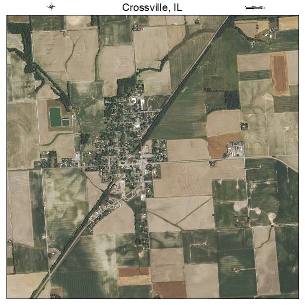 Crossville, IL air photo map