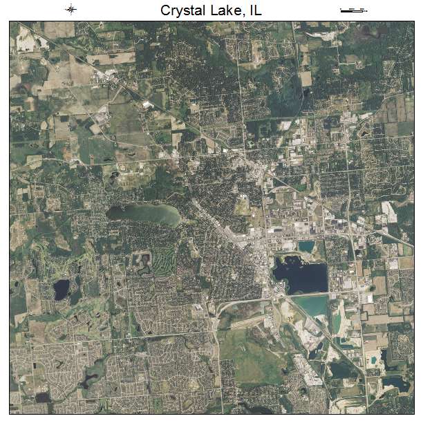 Crystal Lake, IL air photo map