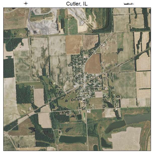 Cutler, IL air photo map