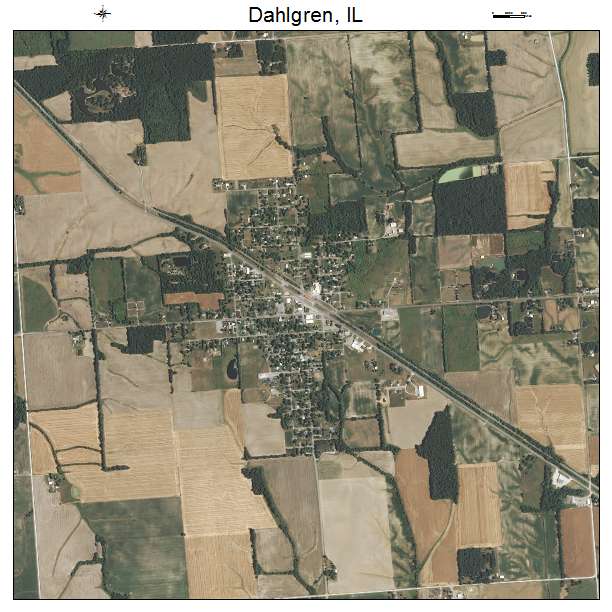 Dahlgren, IL air photo map