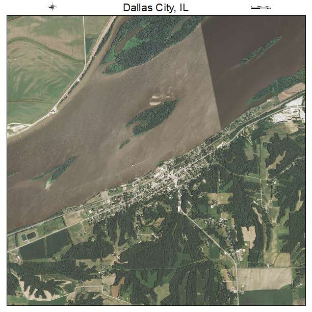 Dallas City, IL air photo map