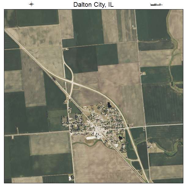 Dalton City, IL air photo map