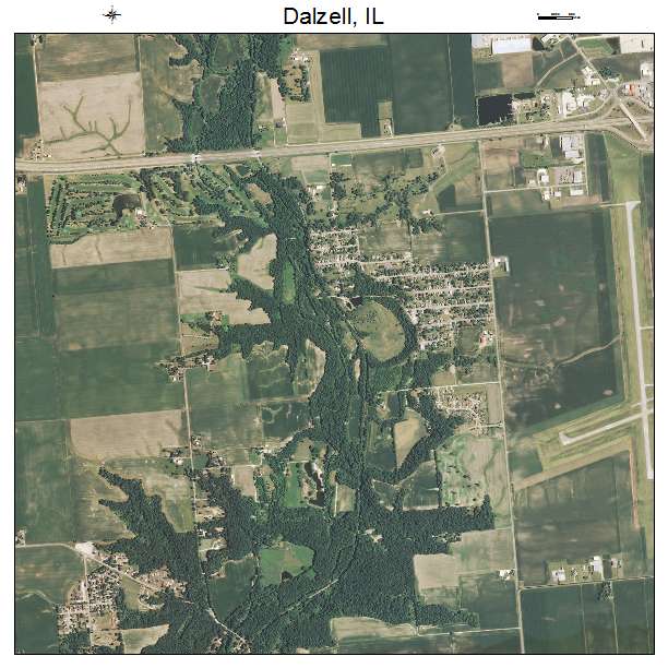 Dalzell, IL air photo map