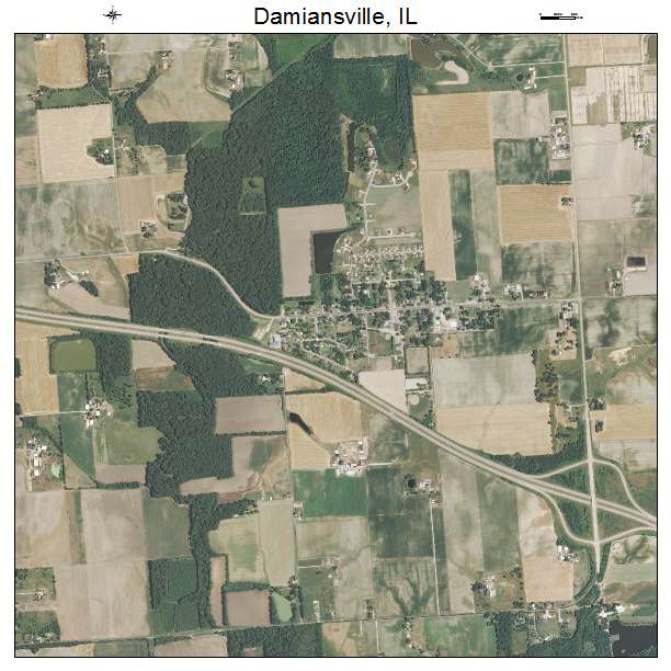 Damiansville, IL air photo map