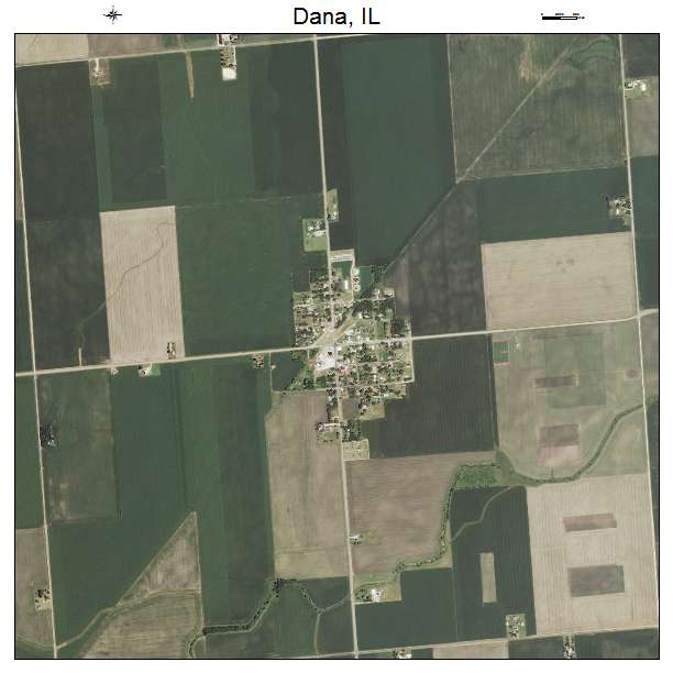 Dana, IL air photo map