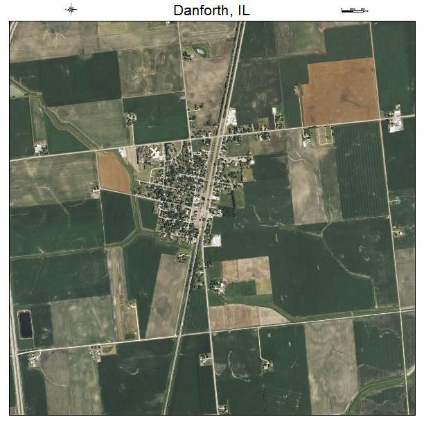 Danforth, IL air photo map
