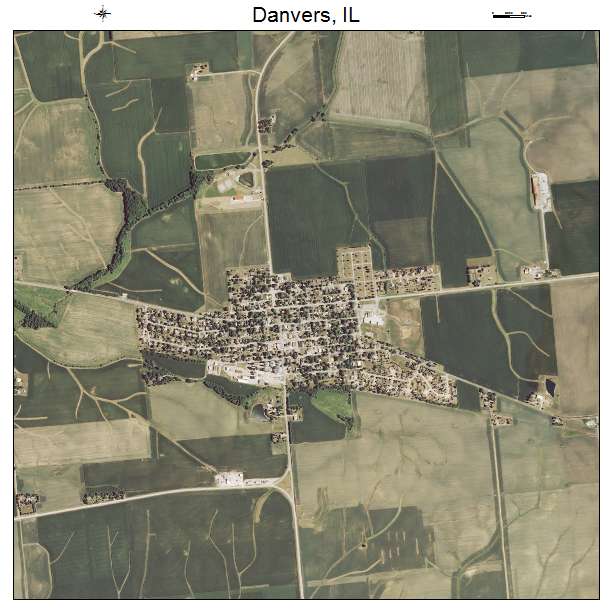 Danvers, IL air photo map