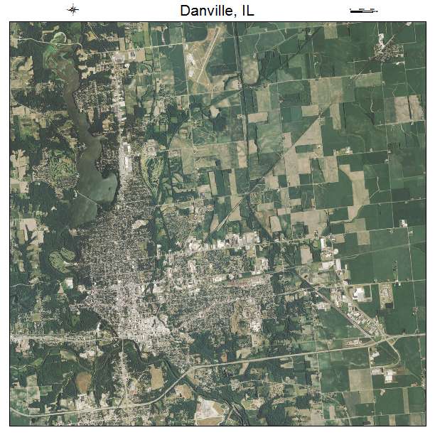 Danville, IL air photo map