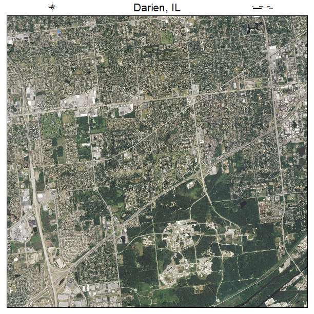 Darien, IL air photo map