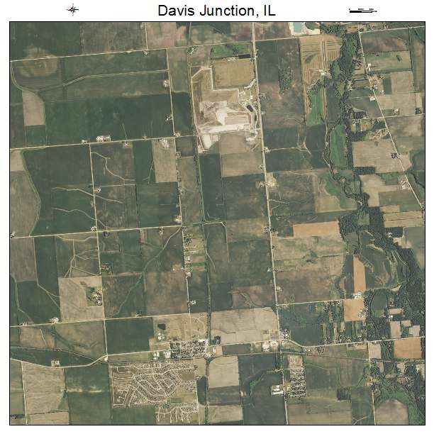 Davis Junction, IL air photo map