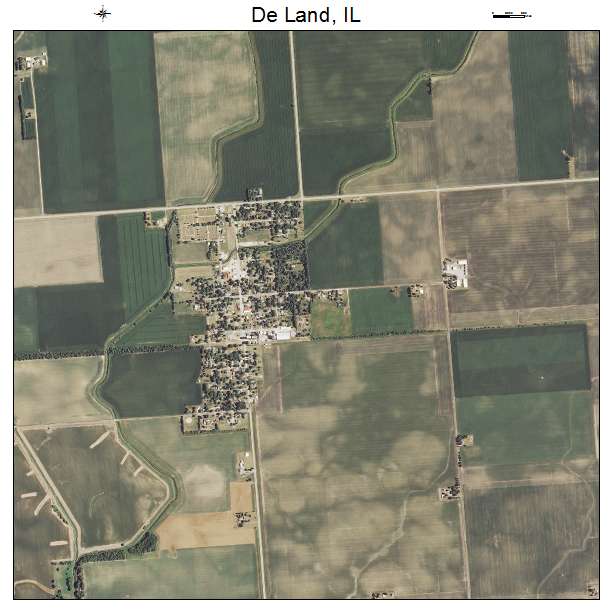 De Land, IL air photo map