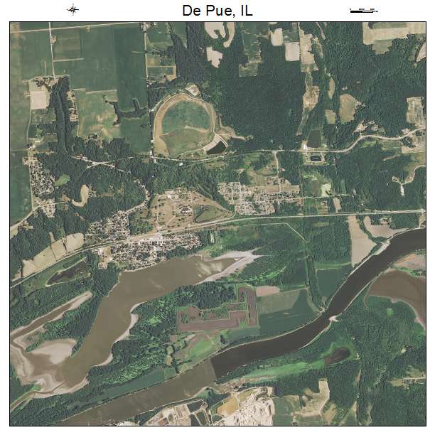 De Pue, IL air photo map