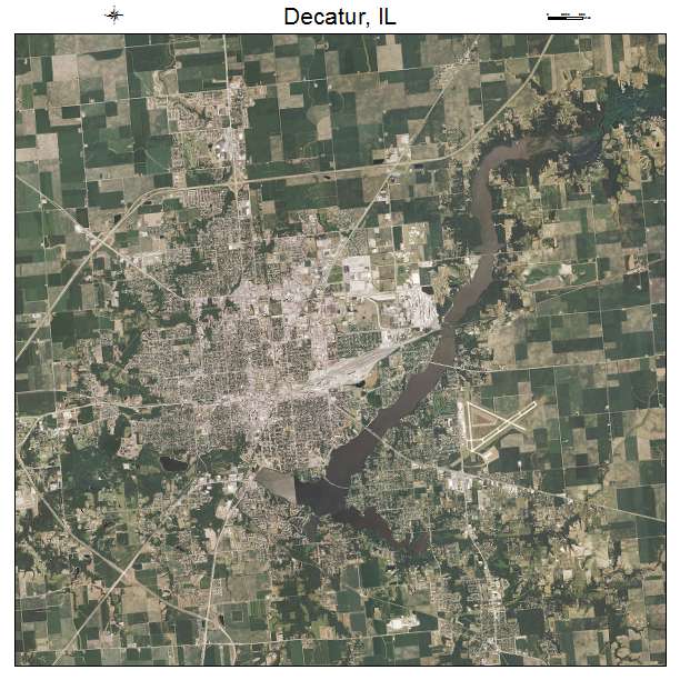 Decatur, IL air photo map
