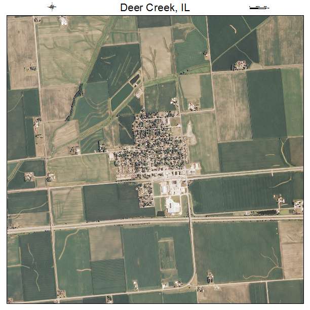 Deer Creek, IL air photo map