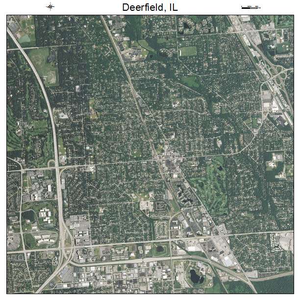 Deerfield, IL air photo map