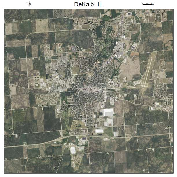 DeKalb, IL air photo map