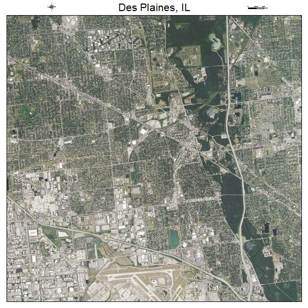 Des Plaines, IL air photo map