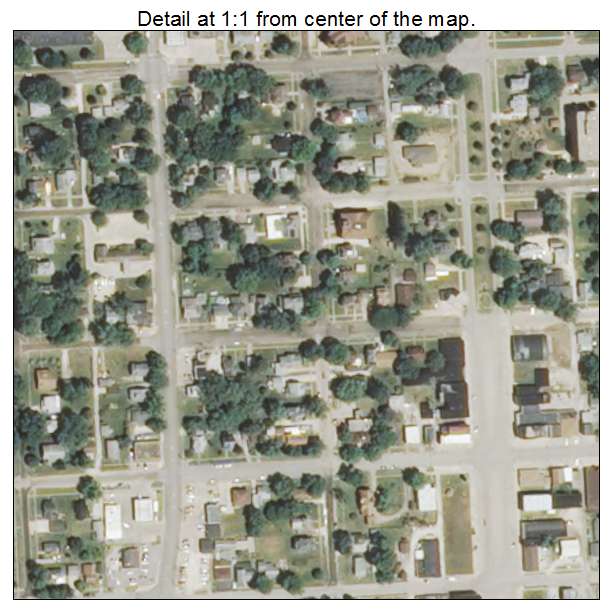 Abingdon, Illinois aerial imagery detail