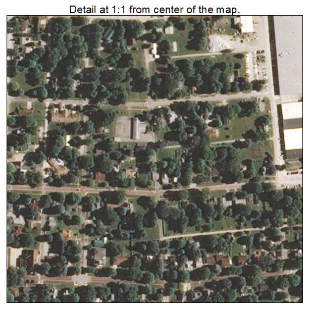Arcola, Illinois aerial imagery detail
