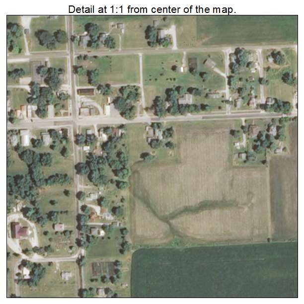Basco, Illinois aerial imagery detail