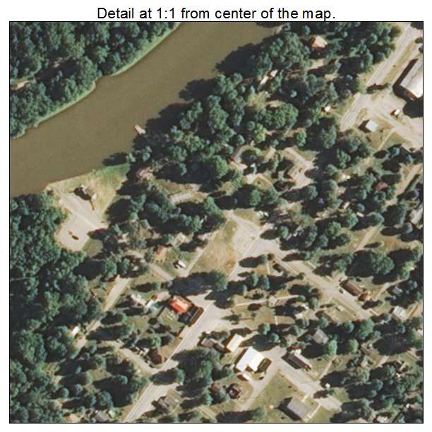 Bath, Illinois aerial imagery detail