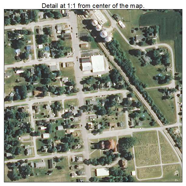Beaverville, Illinois aerial imagery detail