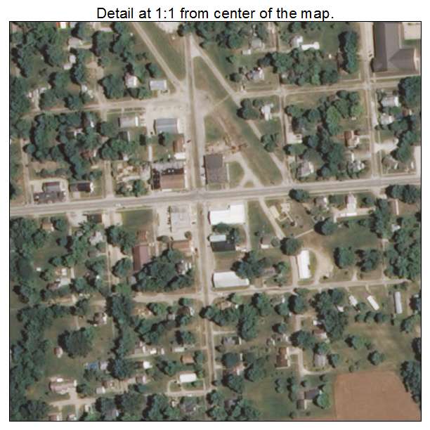 Beecher City, Illinois aerial imagery detail