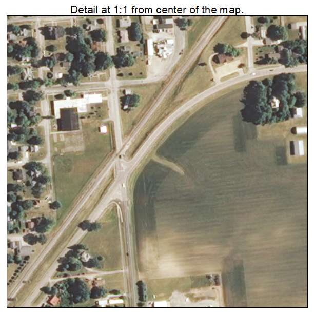 Bellflower, Illinois aerial imagery detail